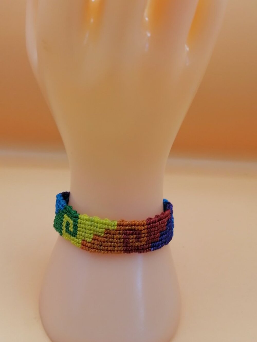 Rainbow Pride Gay Pride Labyrinth Woven Bracelet